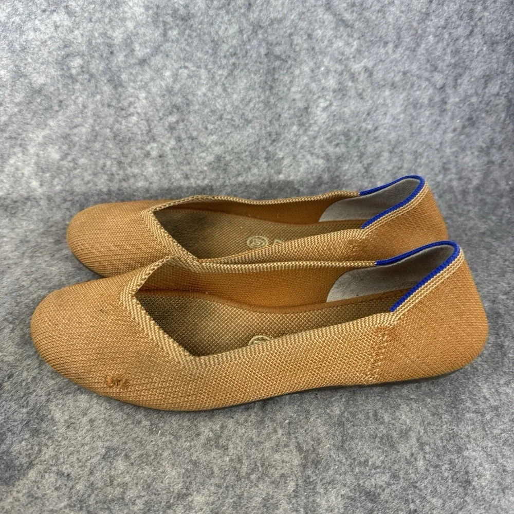 Rothy's Ballet Flats The Point Amber Textile Womens‎ Size 8 Comfort Shoes